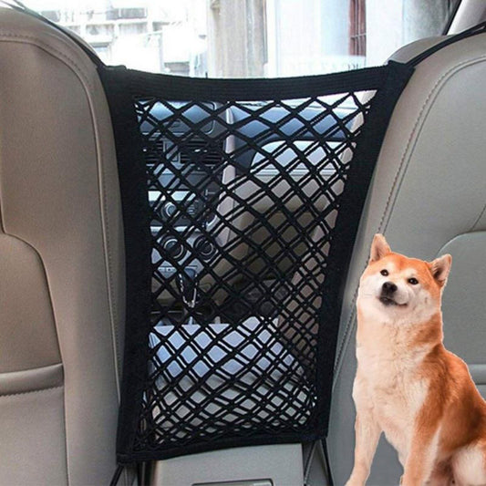 Pet Car Safety Mesh Barrier – Keeps Pets Secure in the Back Seat